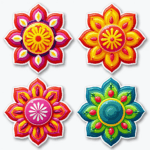 Mandalas & Rangoli - Sticker Sheet v23